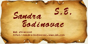 Sandra Bodinovac vizit kartica